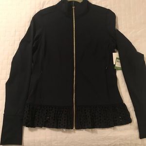 Kate Spade “Athleisure” Zip Top, Navy
